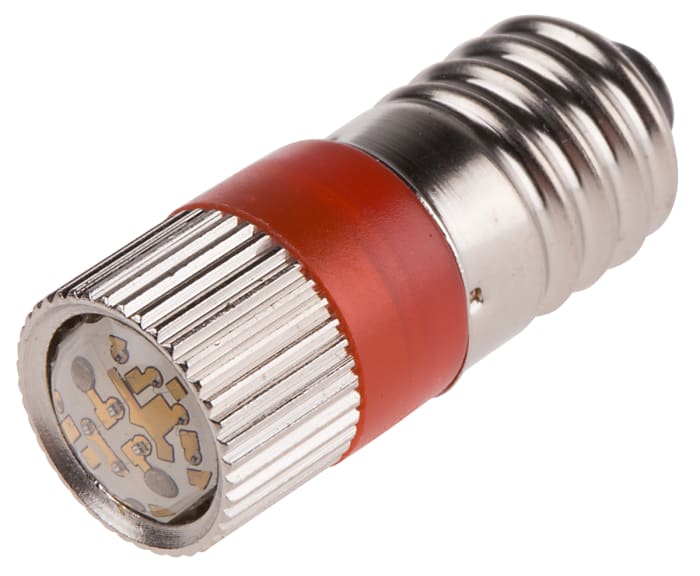 Voyant à LED Rouge, culot E10, 6V c.a.