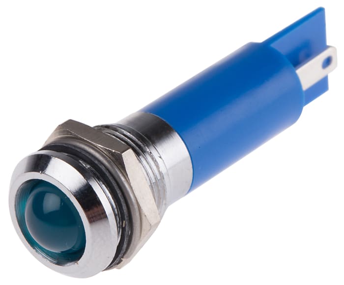 Voyant LED lumineux  Bleu RS PRO, dia. 12mm, 12V c.a. / V c.c., IP67
