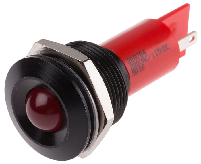 RS PRO Red Panel Mount Indicator, 230 V ac, 115V dc