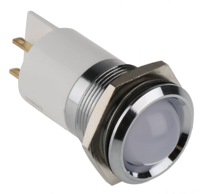 RS PRO Green, Red, Yellow Panel Mount Indicator, 24V dc, 22mm Mounting Hole Size, Solder Tab Termination