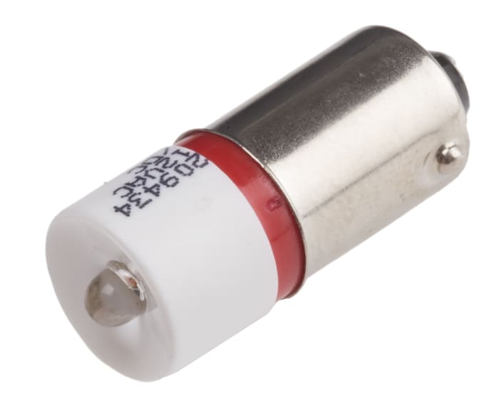 RS PRO Red LED Indicator Lamp, 12V ac/dc, BA9s Base, 10mm Diameter, 1750mcd