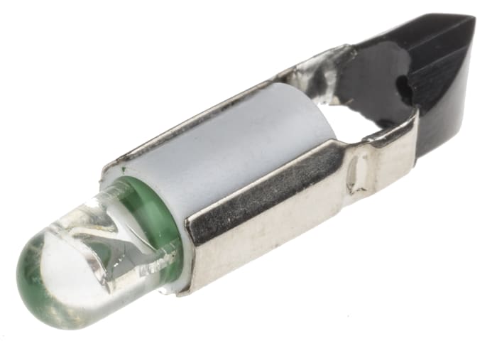 RS PRO Green LED Indicator Lamp, 24V ac/dc, Telephone Slide Base, 5.5mm Diameter, 2100mcd