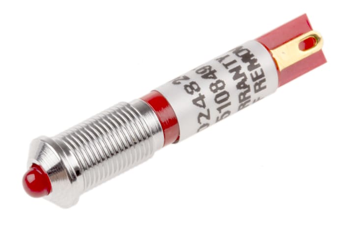 Voyant LED lumineux  Rouge RS PRO, dia. 6mm, 24V c.c., taille de la lampe 3 mm