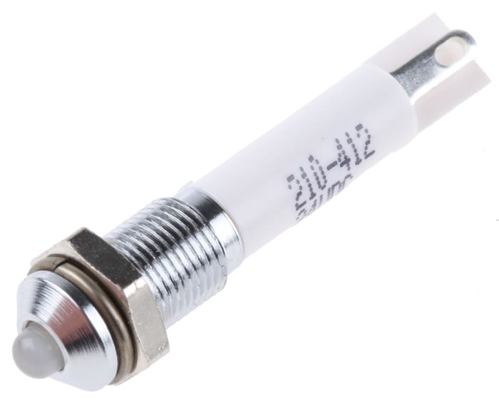 RS PRO Green, Red Panel Mount Indicator, 24V dc, 6mm Mounting Hole Size, Solder Tab Termination