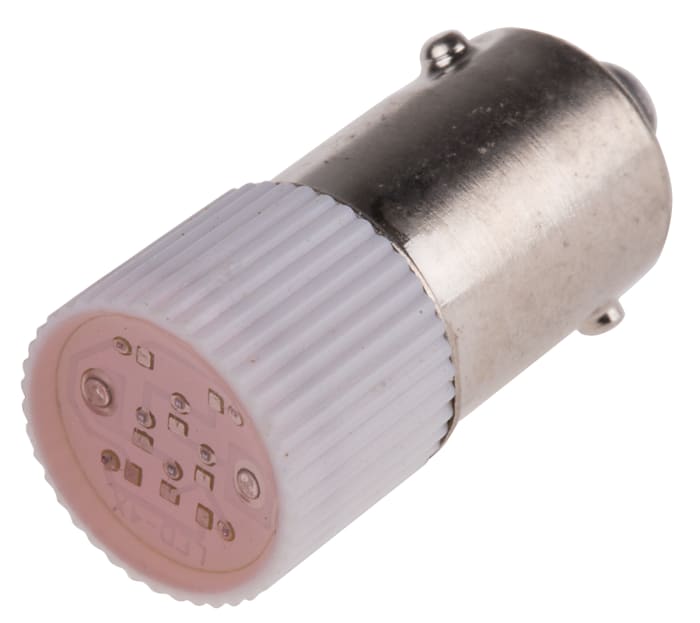 Žárovka indikátoru barva světla Červená, objímka žárovky: BA9s vícečipový, průměr: 10mm, 12V dc