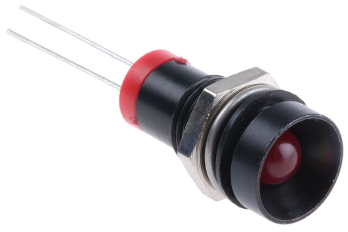 RS PRO Red Panel Mount Indicator, 2V dc, 8mm Mounting Hole Size, IP67