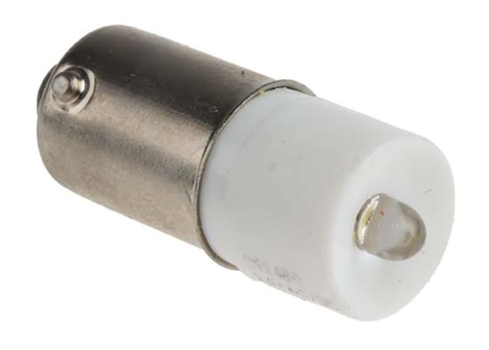 RS PRO, RS PRO White LED Indicator Lamp, 24V ac/dc, BA9s Base, 10mm  Diameter, 2070mcd, 212-480