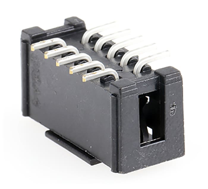 3M 2500 Series Straight Surface Mount PCB Header, 10 Contact(s), 2.54mm Pitch, 2 Row(s), Shrouded