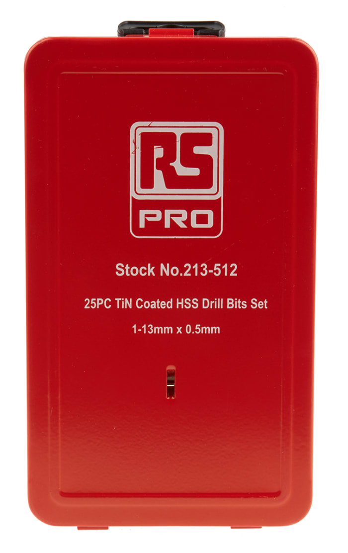 RS PRO RS PRO 25Piece Twist Drill Bit Set for Metal, 13mm Max, 1mm