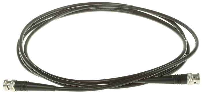 Cable coaxial RG58 Radiall, 50 Ω, con. A: BNC, Macho, con. B: BNC, Macho, long. 3m Negro