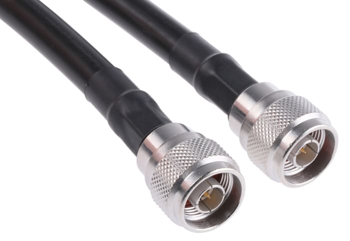 Koaxiální kabel RG214, Černá, A: Typ N, vnější průměr: 10.80mm, B: Typ N 3m Radiall S koncovkou