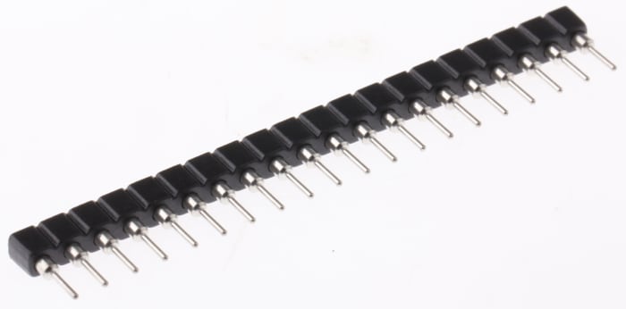 Connecteur femelle pour CI, 20 contacts, 1 rangée, 2.54mm, Traversant, Droit