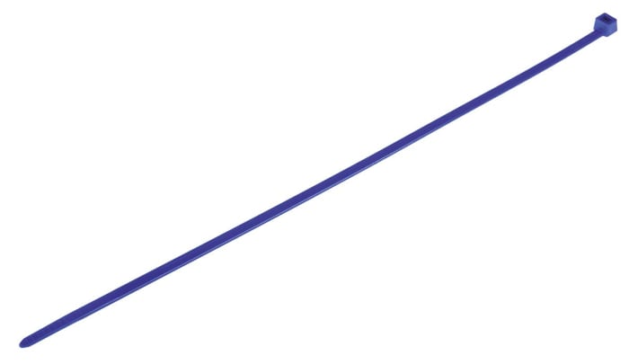 Serre-câble HellermannTyton LK2A, 270mm x 4.6 mm, Bleu, en Polyamide 6.6 (PA66), x 100