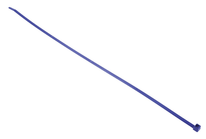 Brida HellermannTyton T50L de Poliamida 6,6 (PA66) Azul, 390mm x 4,6 mm, No reutilizable