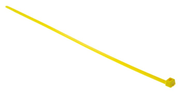 HellermannTyton Cable Tie, 270mm x 4.6 mm, Yellow Polyamide 6.6 (PA66), Pk-100