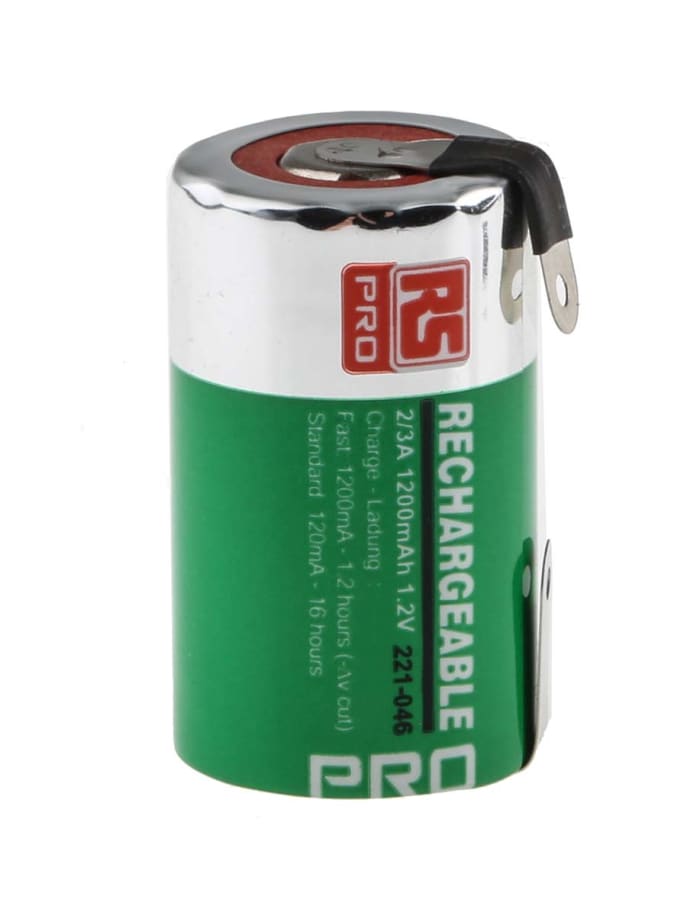 RS PRO N23AFQ1-230 Аккумулятор типа 2/3 A, NiMH