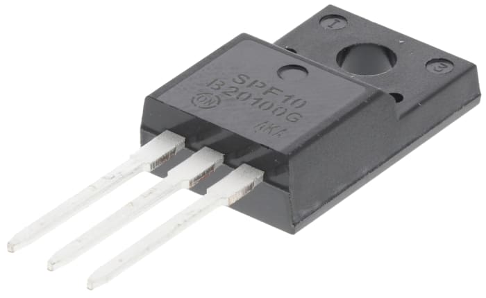 ON Semi MBRF20100CTG Dual Schottky Diode, Common Cathode, 100V 20A, 3-Pin TO-220F