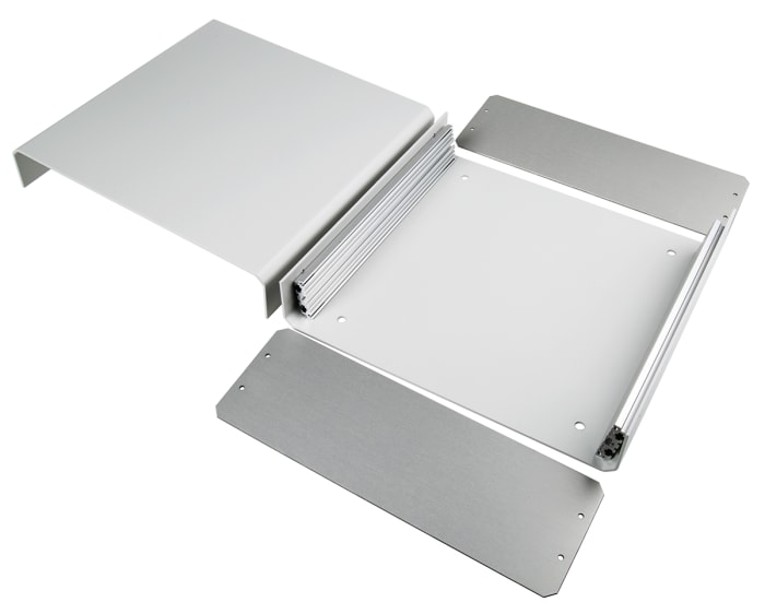 Boîtier d'instrumentation METCASE Unicase en Aluminium Gris, dim. ext. 250 x 260 x 90mm