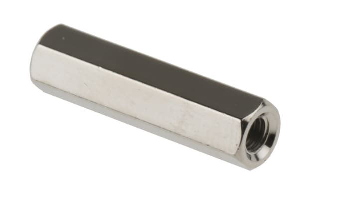 RS PRO Standoff, M3 x M3 Thread, 20mm Body, Brass, Female/Female