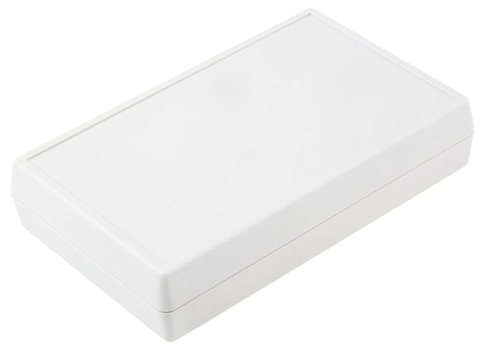 RS PRO White ABS Handheld Enclosure, Integral Battery Compartment, 146.1 x 91.4 x 32.7mm