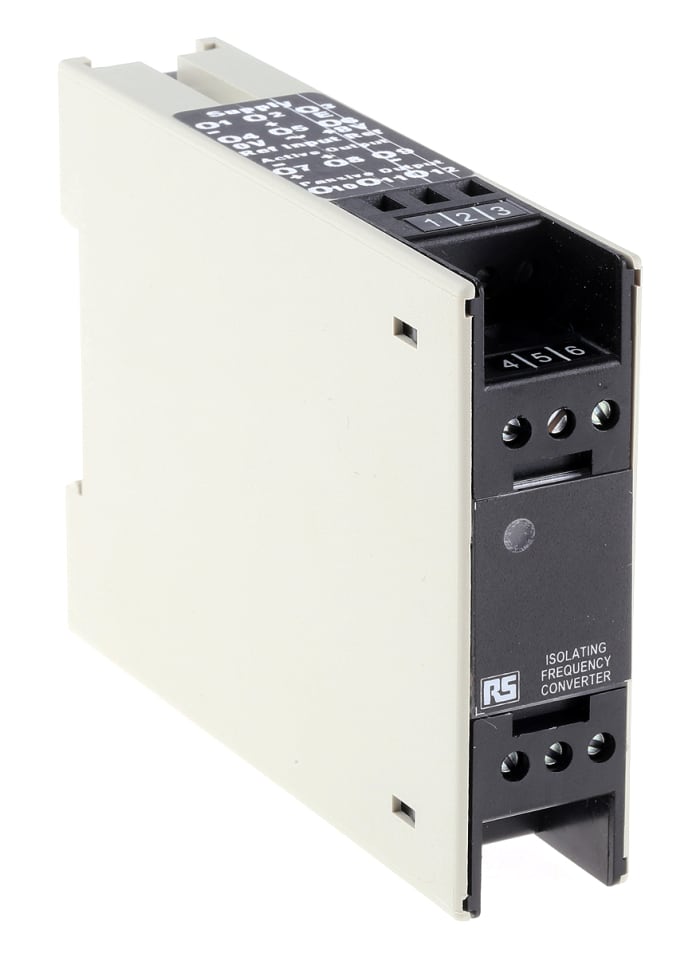 Acondicionador de señal RS PRO, alim. 8 → 30V dc, in. 0 → 1kHz, out. 4 → 20mA, para carril DIN
