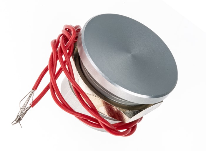 APEM Piezo Switch, Momentary, SPST, IP68, Wire Lead, 200 mA @ 24 V dc, -40 → +75°C Natural Aluminium