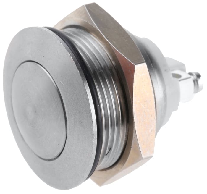 APEM Push Button Switch, Momentary, Panel Mount, 22.2mm Cutout, SPST, 48V dc, IP65