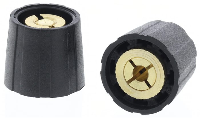 Bouton de potentiomètre Sifam, Axe de 3.2mm, Diamètre de 15.5mm, Bouton