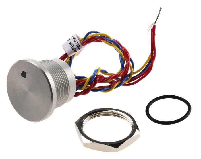 APEM Illuminated Piezo Switch, SPST, IP68 Wire, 75 °C, -40 °C