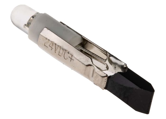RS PRO White LED Indicator Lamp, 24V ac/dc, Telephone Slide Base, 5.5mm Diameter, 1500mcd