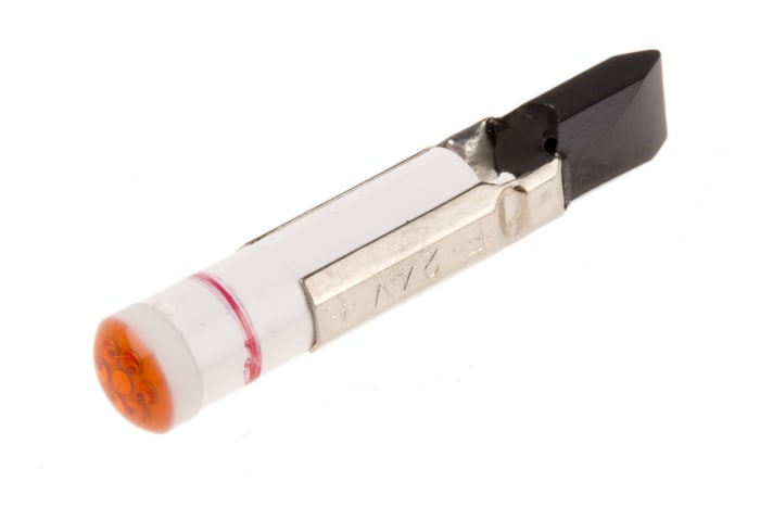 RS PRO Red LED Indicator Lamp, 24V dc, Telephone Slide Base, 5.5mm Diameter, 36mcd