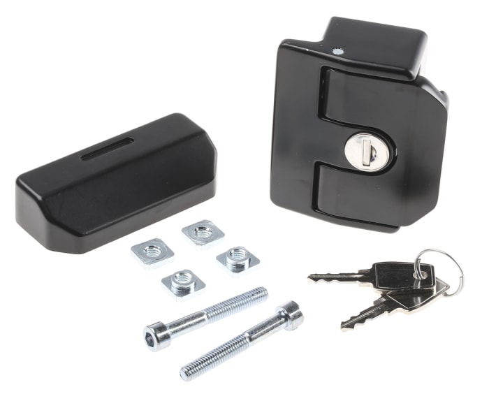 Bosch Rexroth Die Cast Zinc, Galvanised Steel Door Lock, MGE, 10mm Slot, 40 mm, 45 mm, 50 mm Strut Profile