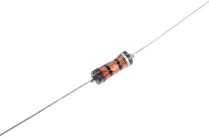 RS PRO 10 μH Ferrite Leaded Inductor, 1.5A Idc, 95mΩ Rdc