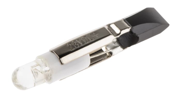 LED simple blanche T5.5, 28 V c.a./c.c.