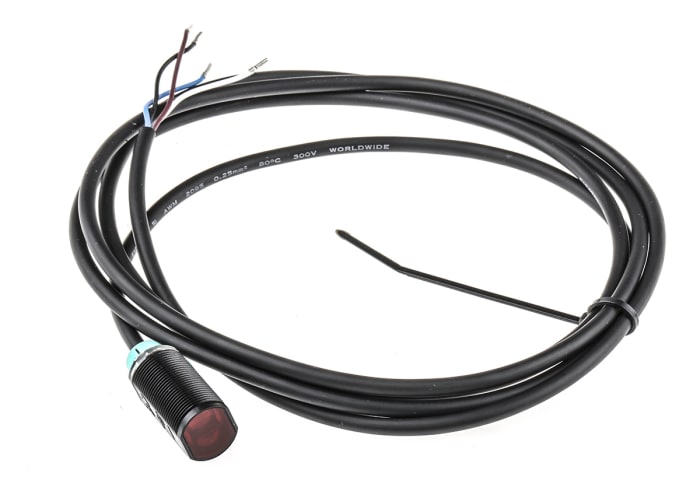 Pepperl + Fuchs Diffuse Photoelectric Sensor, Barrel Sensor, 200 mm Detection Range