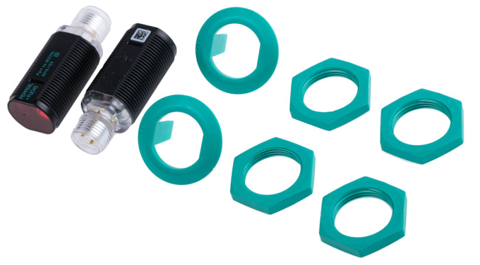 Pepperl + Fuchs Through Beam Photoelectric Sensor, Barrel Sensor, 20 m Detection Range