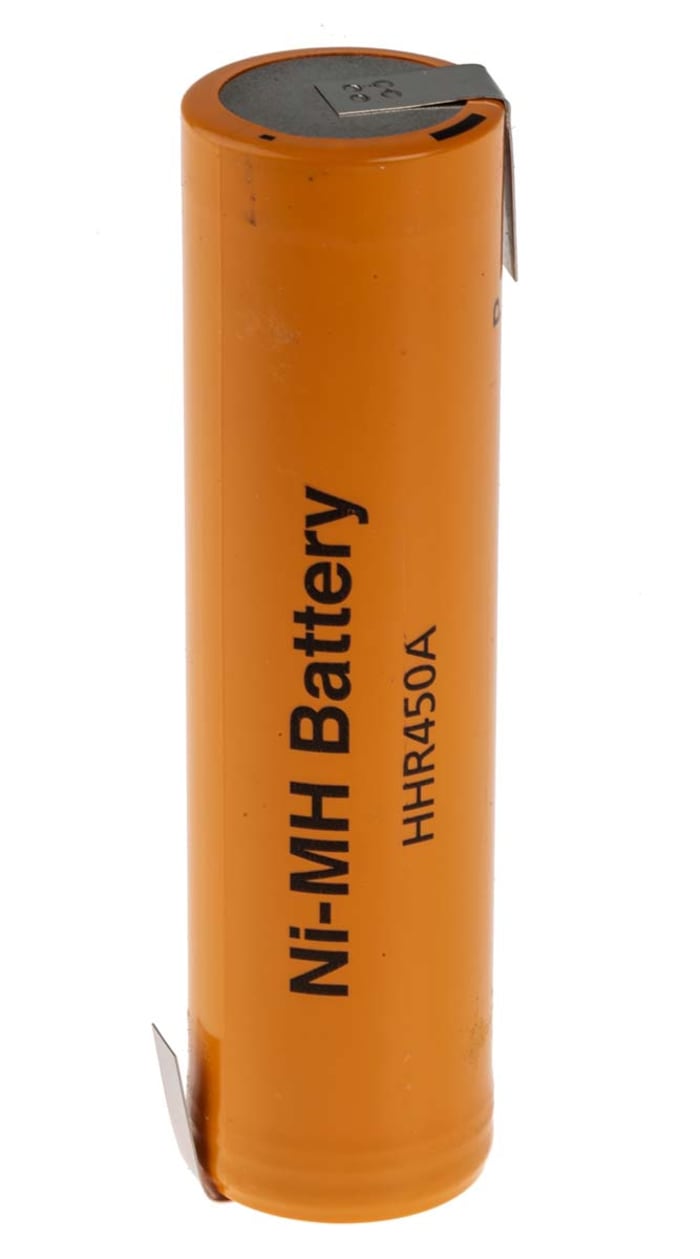 Pila recargable L-fat A NiMH, 1.2V, 4.5Ah, terminal tipo lengüeta