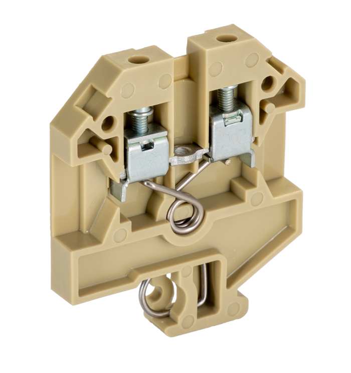 Weidmuller 0497560000 RSF 3 PA Series Beige, Yellow, 4mm², Single-Level, Feed Through Termination