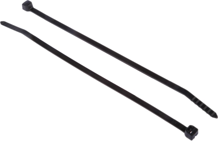 Thomas & Betts Cable Ties, 142mm x 3.6 mm, Black Nylon, Pk-100