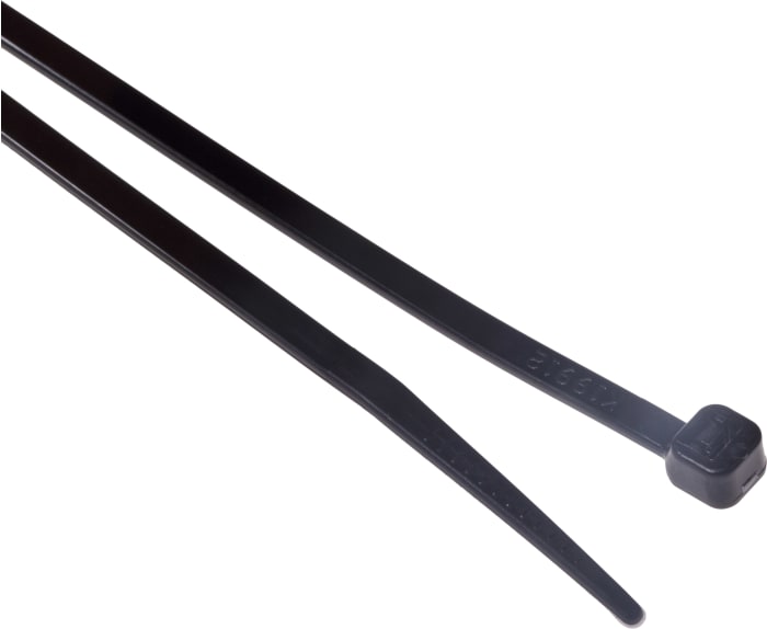 Serre-câble RS PRO, 150mm x 3.6 mm, Noir, en Nylon 66, x 100