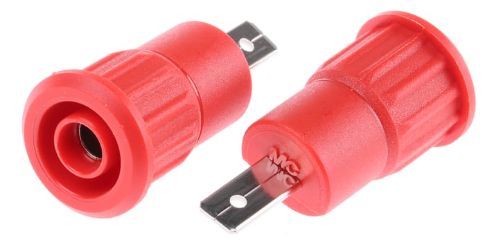 Fiche banane femelle 4 mm Staubli Rouge Femelle 24A 1000V