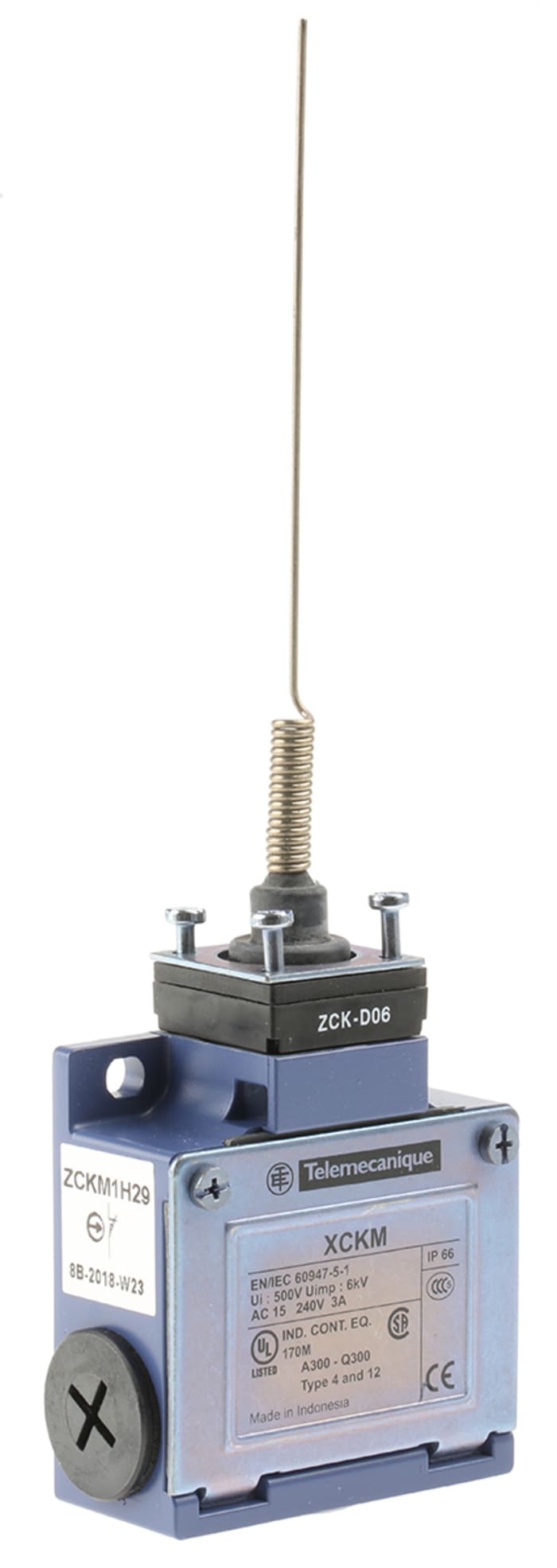 Interrupteur de fin de course Telemecanique Sensors OsiSense XC, Ressort hélicoïdal, NO/NF, 10A, 240V