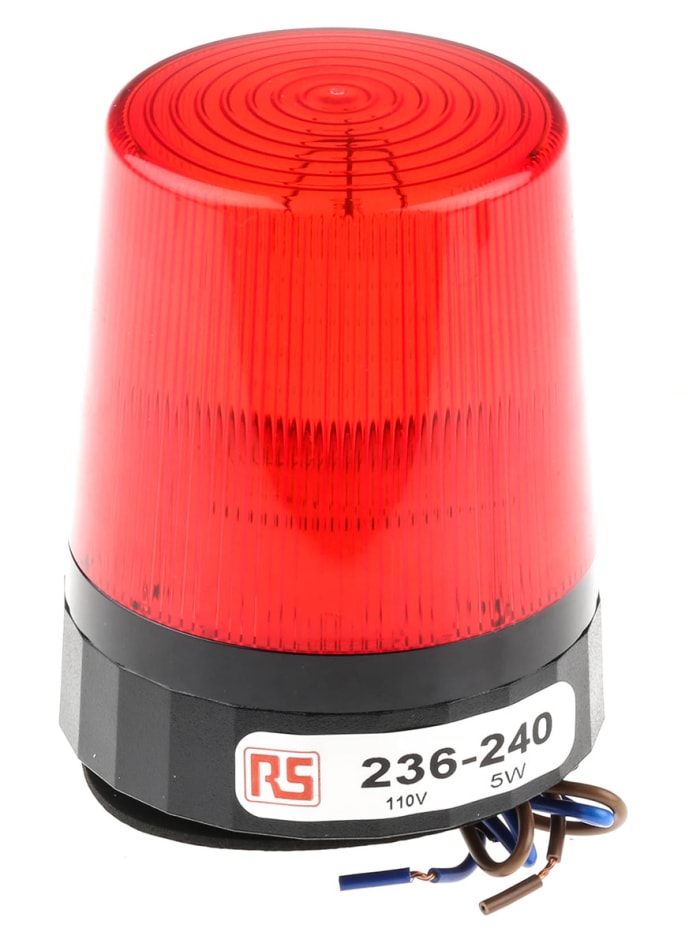 Balise clignotante au Xénon Rouge RS PRO, 110 V c.a.