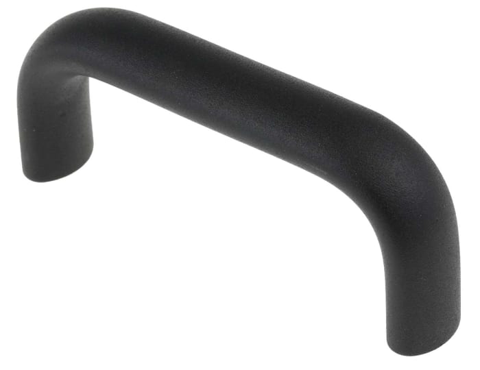 Tirador RS PRO de Aluminio Negro, 113mm x 47 mm x 20mm, fijaciones ocultas, distancia entre ejes 100mm