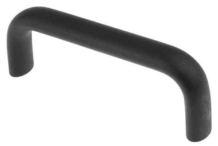 Tirador RS PRO de Aluminio Negro, 141mm x 51 mm x 20mm, fijaciones ocultas, distancia entre ejes 128mm