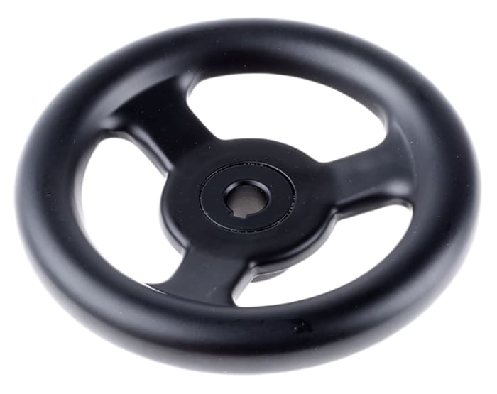 RS PRO Black Steel Hand Wheel, 125mm diameter
