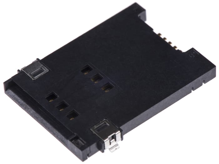 Yamaichi 6 Way Right Angle Memory Card Connector With Solder Termination