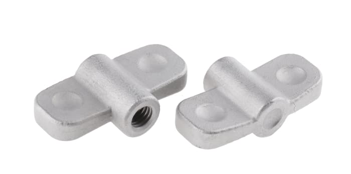 RS PRO Silver Wing Clamping Knob, M8, Threaded Hole