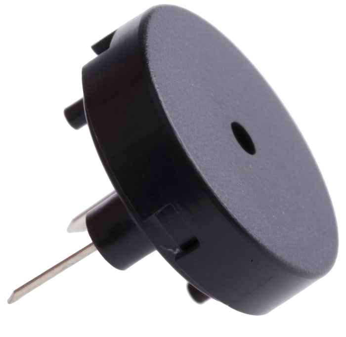 RS PRO 84dB Through Hole Continuous External Piezo Buzzer, 16.5 (Dia.) x 7mm, 30V ac Max
