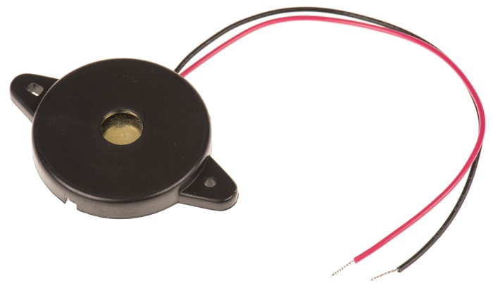 RS PRO 97dB Panel Mount Continuous External Piezo Buzzer, 44.5 x 30 x 5.1mm, 50V ac Max